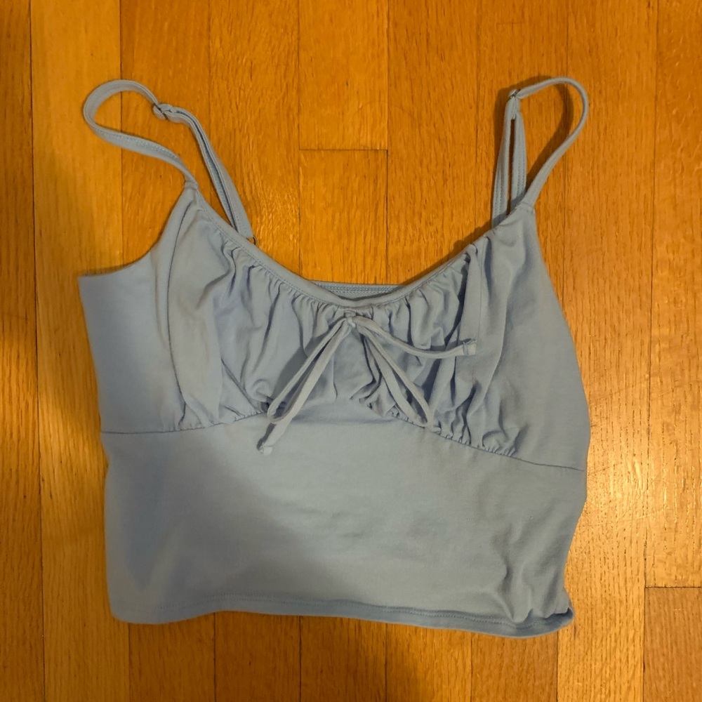 Blue cropped hollister cami